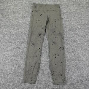 Vuori Stride Legging Womens Small‎ Green Black Splatter 7/8 Running VW429